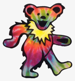 Transparent Grateful Dead Dead Head Acid Bear - Grateful Dead Bear Tie Dye #3065466