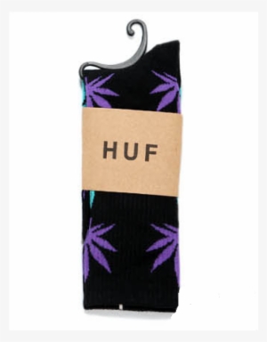 Black And Purple Huf Socks #3069196