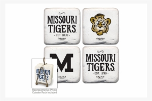 Missouri Tigers Vintage Logo 4 Pack Tumbled Stone Coaster - Legacy Syracuse Coaster Set #3070530