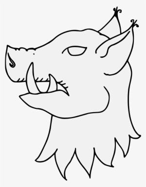 Boar's Head Erased - Illustration #3071693