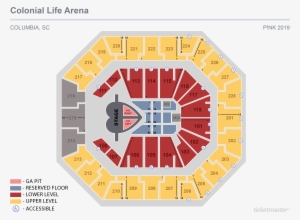 Pink - Colonial Life Arena Detailed Seating #3071908