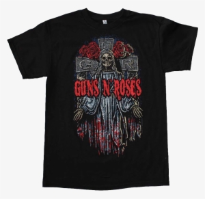 Skeleton Guns N' Roses T-shirt - Guns N Roses Skeleton Cross T-shirt #3072018