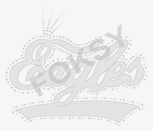 Custom Nfl Eagles Team Letter Iron On Sequin And Rhinestone - Nfl #3072320