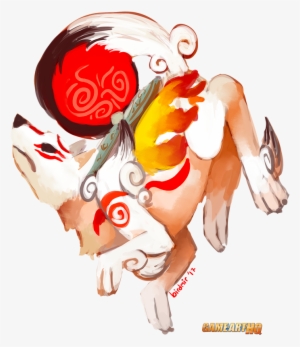 Amaterasu From Okami Drawn For The Game Art Hq Video - Dog #3072546