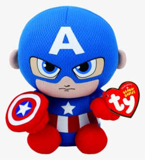 Marvel Captain America Beanie Babies - Captain America Soft Toy #3072957