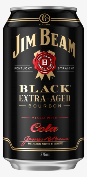 Jim Beam Black Label & Cola Cans 10 Pack 375ml 10 Pack - Jim Beam Black Label & Cola Cans #3073091