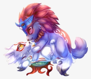 =okami= Chibi Oki X Amaterasu - Okami Ammy X Oki #3073093