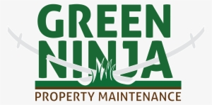 Green Ninja Logo With Two Silver Swords Through The - Green Ninja Property Maintenance #3074079