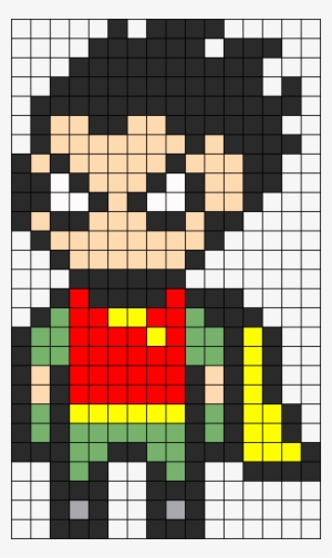 Robin From Teen Titans Perler Bead Pattern / Bead Sprite - Central City Brewing Co Ltd #3074551