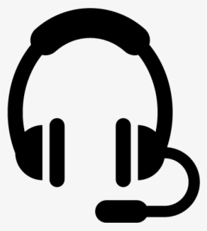 Headphones And Microphone Vector - Headphones With Mic Icon #3075244