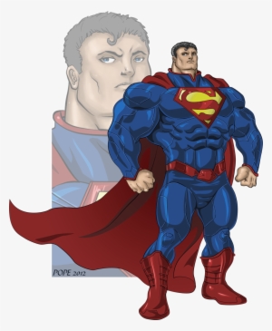 Superman Clipart Muscular Pencil And In Color Superman - Virgin Vs Chad Goku #3076072