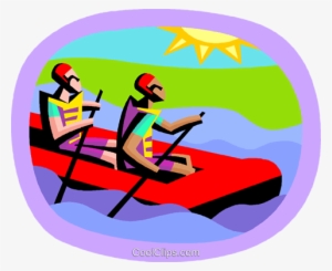 Water Sports, Rafting Royalty Free Vector Clip Art - Copyright Free Water Sport Clipart #3076196