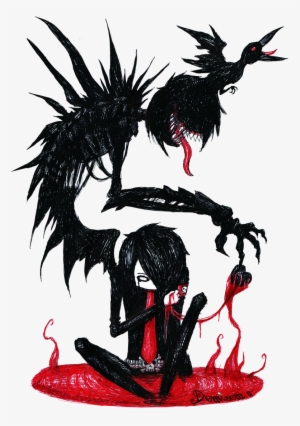 Emo Drawings Favourites By Deathlyflames On Clipart - Man With A Black Heart #3076303