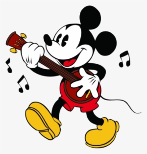 Printable Funny Mickey Mouse Standing In Rain With - Mickey Mouse Playing Instruments #3077015