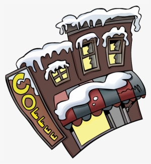 Hot Chocolate Clipart Penguin - Club Penguin Coffee Shop Outside #3077276