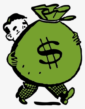 Cartoon Man Holding Money Bag Greendark Cove Street - Money Bag #3077286