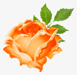 Orange Rose Png Clip Art Image - Clip Art Purple Flowers #3077533