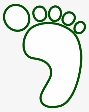 How To Set Use Forest Green Barefoot Outline Clipart - Clip Art #3078207