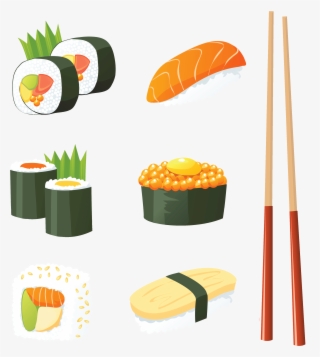 Japanese Sushi Png Vector Clipart - Sushi Clip Art #3078561