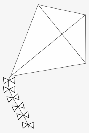 Kite Black And White Kite Clip Art At Vector Clip Art - Outline Of A Kite #3078798
