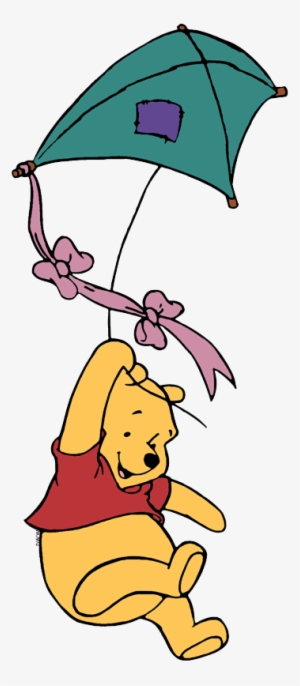 Kite Clipart Disney - Winnie The Pooh Flying A Kite #3078810