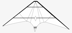 Antontw Kite Black White Line Art 999px 55 - Clip Art #3079380