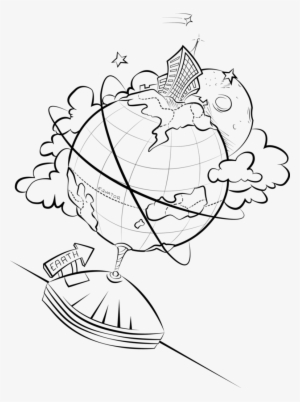 Earth Line Drawing At Getdrawings - Creative Drawing Of Earth #3079464