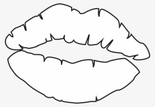 Printable Lips Template Outline - Kiss Lips Coloring Page #3079695