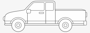 Profile Clipart Pickup Truck - Pickup Truck Clipart Black And White #3079855