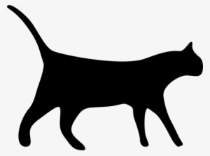 Silhouette Cat Clipart - Black Cat With Transparent Background #3079976