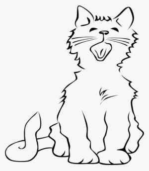 Cat Outline Clipart Clipart Cat Outline - Cat Meowing Clip Art #3080040