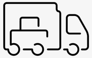 Logistics Truck Outline Vector - Transport - Free Transparent PNG ...