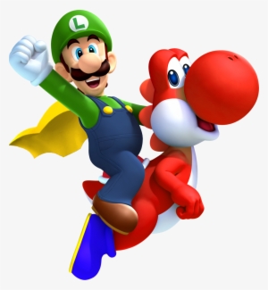 Cape Luigi And Red Yoshi - Luigi Bros #3080409