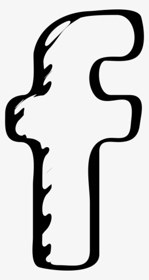 Facebook Sketched Social Letter Logo Outline Comments - Facebook #3081026