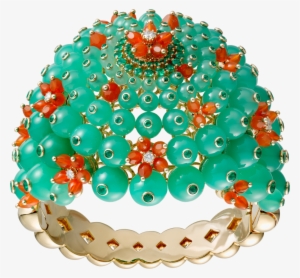 Cactus De Cartier Braceletyellow Gold, Emeralds, Chrysoprases, #3082778