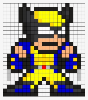 Wolverine Perler Bead Pattern / Bead Sprite - Perler Bead Patterns Superheroes #3083786
