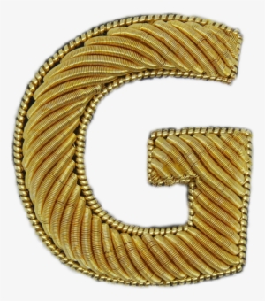 Block Gold Embroidered Letters - Letter #3083977