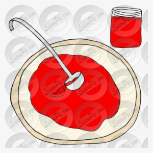 Pizza Clipart Pizza Sauce - Cartoon Pizza Sauce #3085628