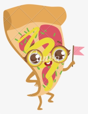 Pizza Slice Cartoon - Cute Anime Food #3085767