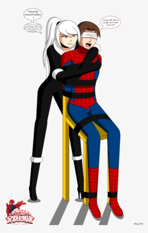 Ultimate Spider-man Captured By Black Cat - Spiderman And Black Cat Fanart #3086770
