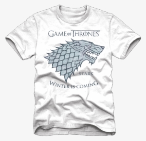 House Stark White Game Of Thrones T-shirt - Game Of Thrones Glass Poster The North Remembers #3087060