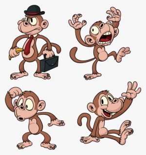 Free Stock The Monkey Chimpanzee Cartoon - Little Monkey Drawing #3087114