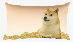 Dogecoin Doge On Bitcoin Large Rectangular Pillow - Shibe-doge Throw Blanket #3087967