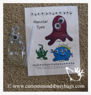 Monster Eyes This Bag Focuses On Size Recognition - Kindergarten #3088533