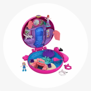 Polly Pocket Pocket World Flamingo Floatie Compact - Polly Pocket Noel 2018 #3090318