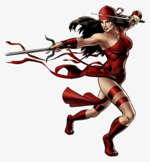 Elektra Right Portrait Art - Marvel Avengers Alliance Elektra #3091026
