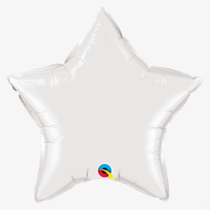 20" White Star Foil Balloon - White Star Mylar Balloon #3091648