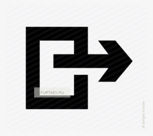 Vector Icon Of Door With Arrow Indicating Outside - Outside Vector Icon #3092345