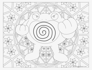 Poliwrath - Pokemon Adult Coloring Pages - Free Transparent PNG ...