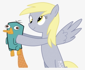 Cawinemd, Crossover, Derpy Hooves, Female, Mare, Pegasus, - Perry The Platypus Derpy #3092931
